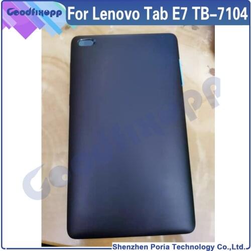 100% AAA For Lenovo Tab E7 7104 TB-7104F Back Battery Cover Door Housing Case Rear Cover Replace Repair Cover + Logo