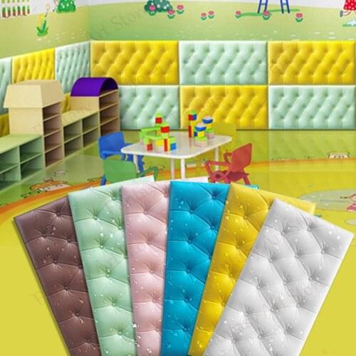 3d Wall Stickers Baby Headboard Anti-collision Soft Pack Childrens Room Bedroom Tatami Wall Foam Childrens Wallpaper