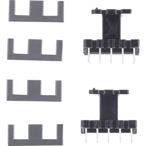 5 Sets EE25 5+5pin Transformer Bobbin PC40 Ferrite Core Vertical