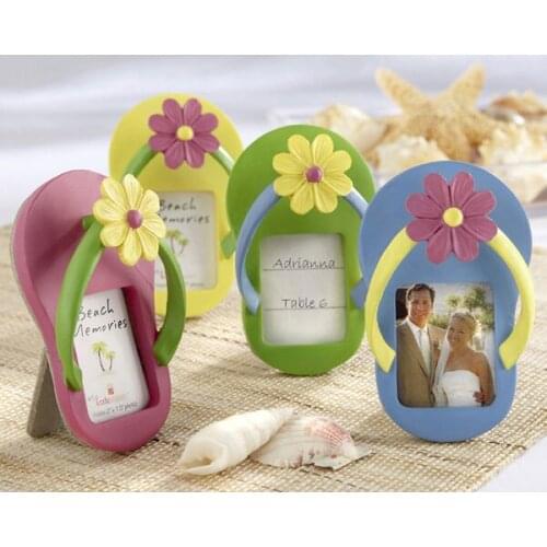5Pcs/lot Flip flop wedding card holder for beach themed Party favor and Guest Photo holder Party decoration Slippers name holder
