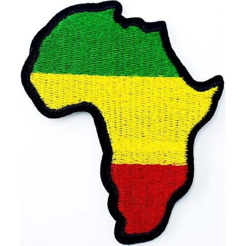 Africa (Size:7.0x8.2cm) DIY Iron On Patch Sewing On Embroidered Applique Sewing Clothes Cartoon Garment Apparel Accessories