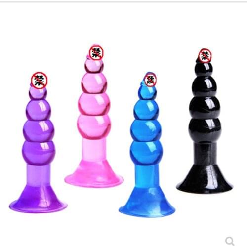 1pc Five beads Jelly Anal Plug Butt Plug G-spot Prostate Massager Silicone Adult Sex Toys For Woman Men Gay Erotic Products
