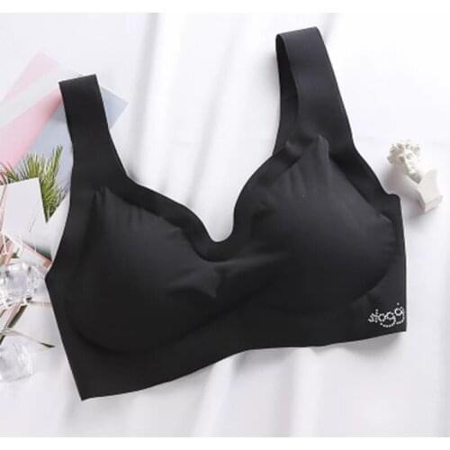 Seamless Fitness Candy Color Women Underwear Gathers Shock-Proof Thin Pad Sexy Push Up Bra Bralette Lingerie Female Intimates