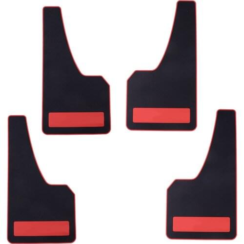 Beler 4Pcs Fender Protector Mud Flaps Mudguards Guard Accessories Black Rubber Universal