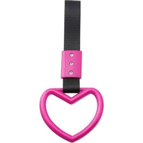Heart-shaped car static belt decorative warning ring rear bumper warning ring safety inside the car pull ring bus handle hand