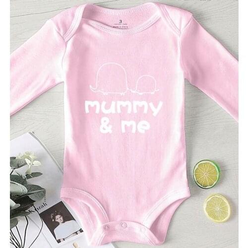Kids summer clothes newborn boy fall clothes boy infant outfits cotton baby romper Printing Mummy and Me jumpsuits for babies