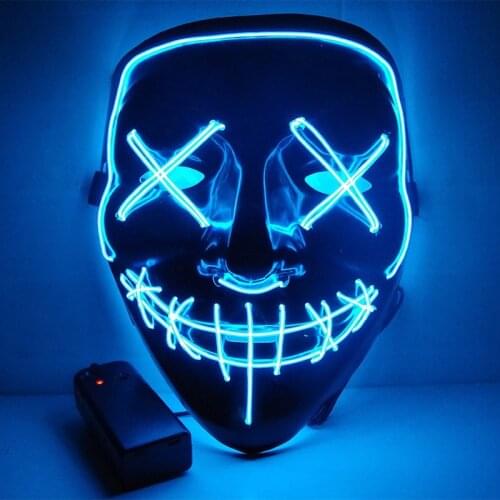 Halloween LED Mask Purge Masks Election Mascara Costume DJ Party Light Up Masks Glow In Dark