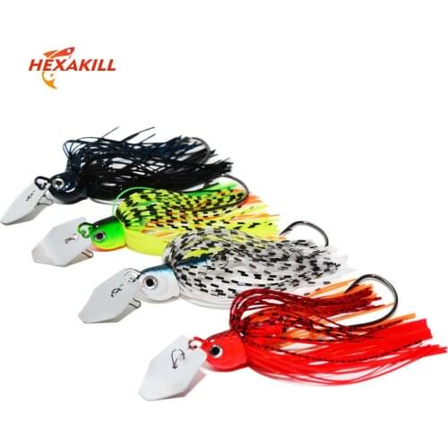 Hexakill 13g/16g/19g Buzzbait chatter bait spinner bait fishing lure wobbler isca artificial rubber skirt for bass pike walleye