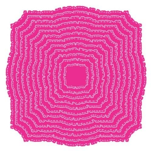 JMCRAFT Square Lace Border Frame #4 Metal Cutting Dies DIY Scrapbook Handmade Paper Craft Metal Steel Template Dies