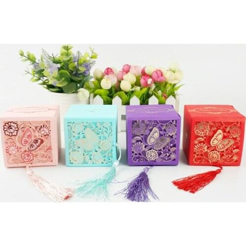 Laser Cut Hollow Carriage Favors Gifts Candy Boxes Birthday Baby Shower Gift Candy Box Wedding Party Supplies Decoration