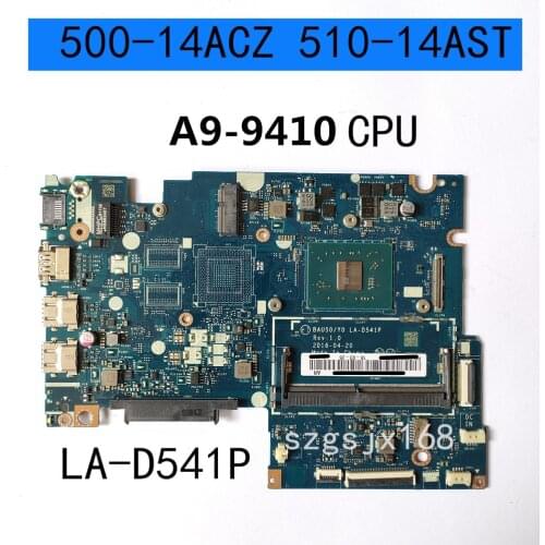 FOR lenovo ideapad yoga 500-14acz 510-14ast placa-mãe baus0 / y0 LA-D541P A9-9410 cpu a bordo 5b20j76055 5b20l80783 mainboard