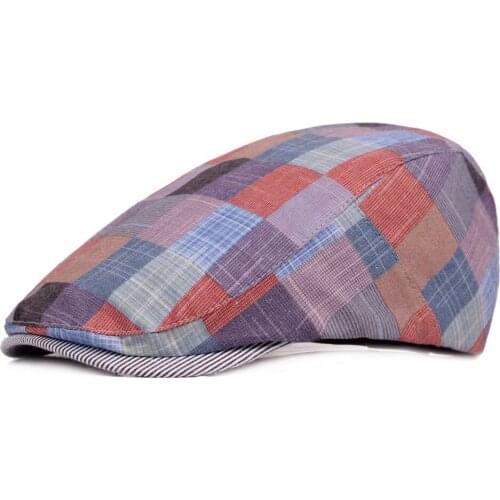 Fibonacci Hats For Men Vintage Beret Men Lvy Caps Hat Women Casual Cotton Plaid Flatcap Newsboy Cap Adult Cabbie Ivy Flat Cap