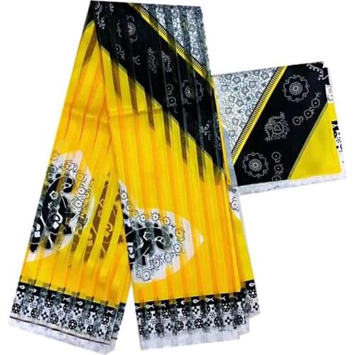 New digital printed african fabric satin silk fabric for dress Organza silk fabric 2019 High quality silk fabric ankara