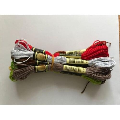 TH Free shipping similar DMC color cotton embroidery thread/yarn cross stitch thread floss 10 your color Cross stitch thread