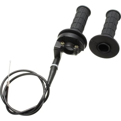 Pair Universal 7/8inch 22mm Motorcycle Twist Throttle Grips Handlebar Hand Grips w/Wire Cable For Honda/Yamaha/Suzuki