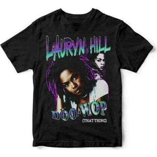 Vintage Lauryn Hill TShirt Funny Cotton Tee Vintage Gift for Men Women Black
