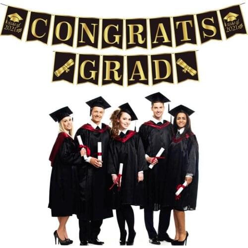 Graduation Banner Eco-friendly Fadeless Paper Lightweight Portable Decorative Graduation Banner Home Decoration