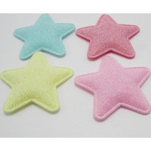 10PCS Star Ball Padded Appliques For clothes DIY Baby hair Clip headwear Decor Ornament Accessories