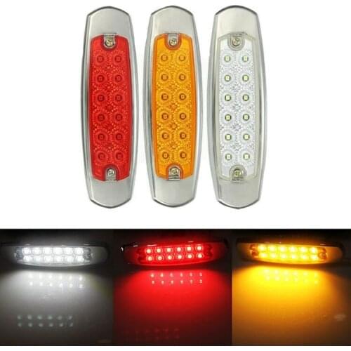 12LED Truck Side Light LED Car Side Light Heavy Truck Side Light Red, Yellow and White (1pcs)