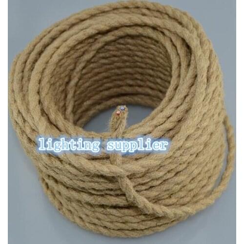 2*0.75mm2 1/2/3/5/10M Edison Vintage Electrical Wire Rope Twisted Wire Retro Textile Braided Cable Pendant Light Wire Lamp Cord