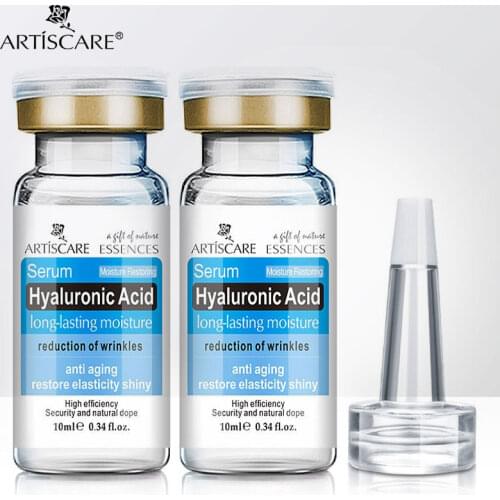 ARTISCARE Hyaluronic Acid Serum 2PCS Moisturizing and Anti Wrinkles HA Essence for Face Whitening Skin Care Firming Facial Cream