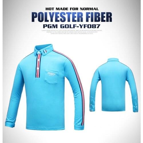 2018 PGM Golf Wear Childrens Long Sleeved T-shirt Boys Breathable Moisture Absorption High Elastic Clothing Size S-XL
