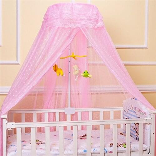 21Round Baby Mosquito Net Romantic Printed Hung Dome Mosquito Netting Bed Canopy For Kids Bedroom Nursery With 3 Colors