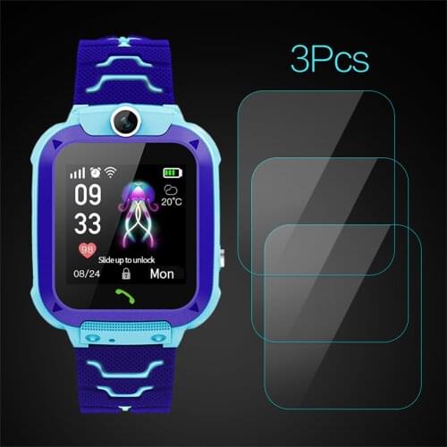 3 PCS Tempered Glass Full Cover Screen Protector Film For Q12 Smart Watch 3D Protective Glass For Q12 Smart Watch Glass film