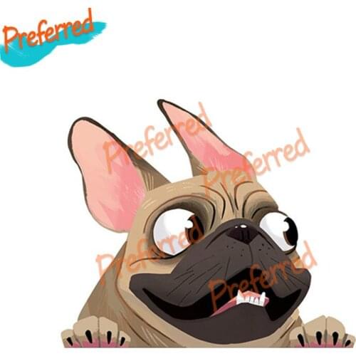 Car Stickers Decor Motorcycle Decals Fawn French Bulldog Decorative Sunscreen High Quality Vinyl Cover Scratches Waterproof PVC