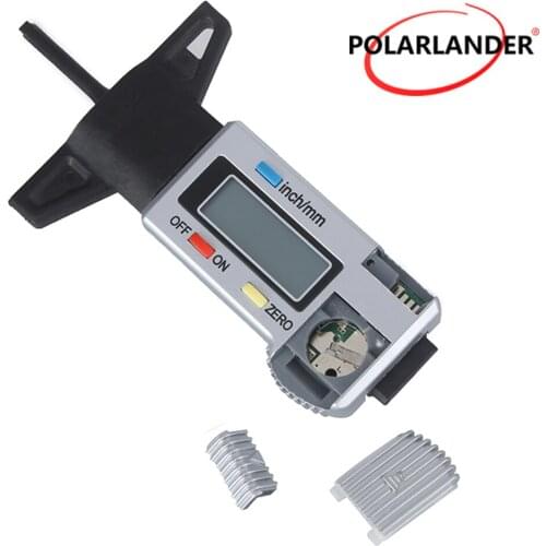 Car tyre depth gauge brake shoe gauge car tyre depth guage tester Polarlander LCD display tire tread depth gauge