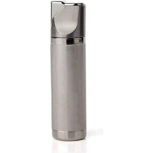 Gas Lighter Smoking Cigarette Cigar Inflated Butane Straight Into Blue Flame Metal Windproof Classic Simple Modern Style Gadgets