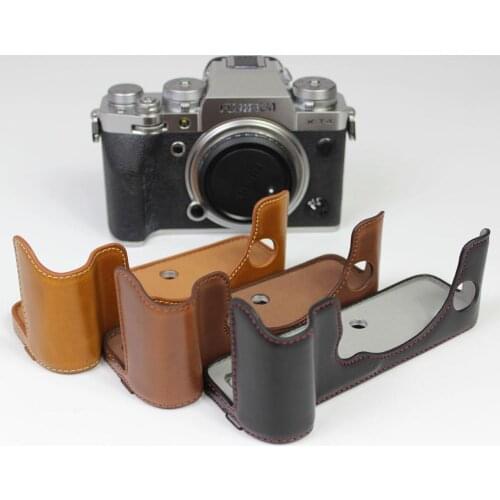 Leather Camera Protect Half Case Grip for Fuji Fujifilm X-T4 XT4