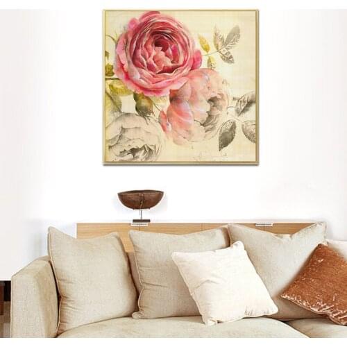 Minimalist Style Peony Flowers Canvas Painting Posters Prints Wall Art Pictures For Living Room Bedroom Dinning Room Home Décor