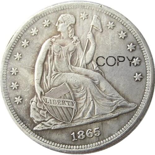 1865 Seated Liberty Dollar Silver Plated Copy Coins