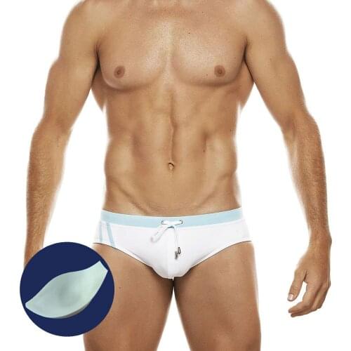 Sky Blue Mens Swimwear Swimsuits Lace-up Rope Underwear Swim Solid Swimming Trunks Men Swimwear Bikini Bathing Sun Boy