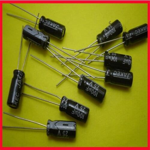 New 25V100UF aluminum electrolytic capacitor 100UF/25V 10 pcs volume 5*11