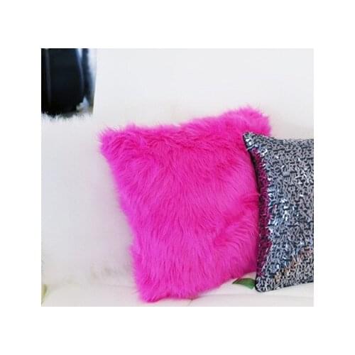 Pillow Cushion Rose Red Fox Fur Cushion Gift
