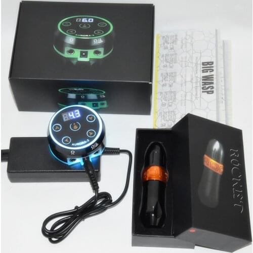 Professional Tattoo Kit Profession Rocket V1 Tattoo Pen With AURORA Tattoo Power Kit Set Supply