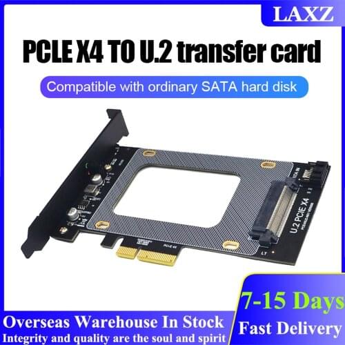 U.2 to PCI-E X4 Riser Card 3.0 SFF-8639 to SSD Extension Adapter U.2 SSD SATA PCI Express Card for 2.5 Inch SATA HDD
