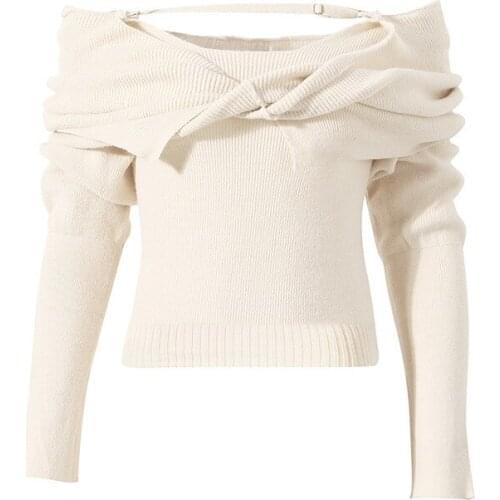 Женские пуловеры с открытыми плечами SeeBeautiful China At AliExpress