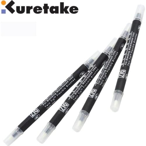 ZIG Kuretake Blender Brush for Blending Waterbased inks Twin Tip Flexible Brushes TC-9000 Clear Japan