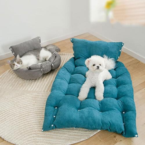 Dog Folding Bed Multifunction Pets Cats Dog Kennel Sofa Cushion French Bulldog Chihuahua Pomeranian Small Medium Dogs Supplies