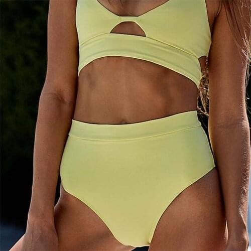 Sexy Bikini 2021 Solid Swimsuits Women Swimwear Push Up Bikini Set Swim Wear Suit Summer Beachwear Swimming Swimsuits