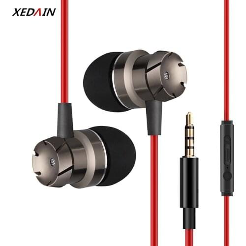Sport Magnetic In-ear Wired Bass With Microphone Music HD Stereo For Android Ssmartphone iPhone MP3 MP4