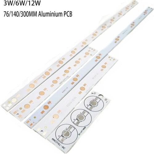 LED PCB 140MM 300MM 3/6/12W Aluminum plate 1/3/5W high Power led installed Light Board Heatsink For Hydroponics Aquarium Tube