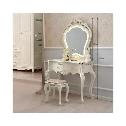 European style dressing table bedroom princess dressing table dressing table modern minimalist dressing table with lamp online