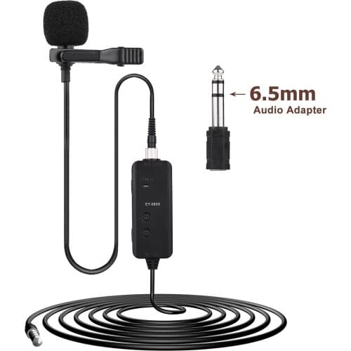 Microphone Amplifier EY-580S Volume Adjustment Amplifier Monitor Funtions with Monitor Microphone +3.5mm to 6.5mm Audio Adapter