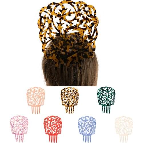 Vintage Hair Combs Women Colorful Acetate Hair Accessories Tortoiseshell High Comb Flamenco dancers Headdresses jewelry Gift New