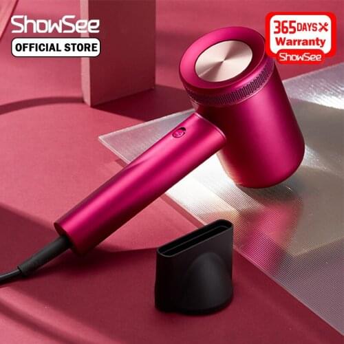 ShowSee High Speed Hair Dryer A8 Negative Ion Hair Dryer 1800W Strong Wind Anion Styling Tool Hair Dryer Professional Blow Dryer