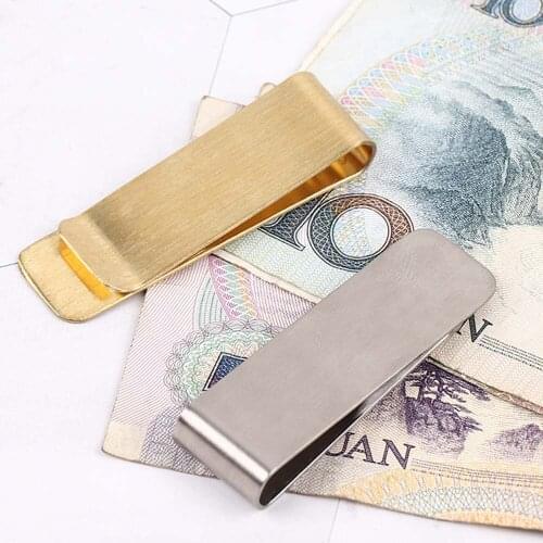 Simple Metal Money Clip 2 Colors Man Clamp Holder For Money Wallet Silver/Gold Color
